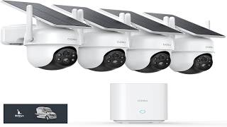 aosu Security Cameras Outdoor Wireless 4 Cam Kit No Subscription Required Solar Powered