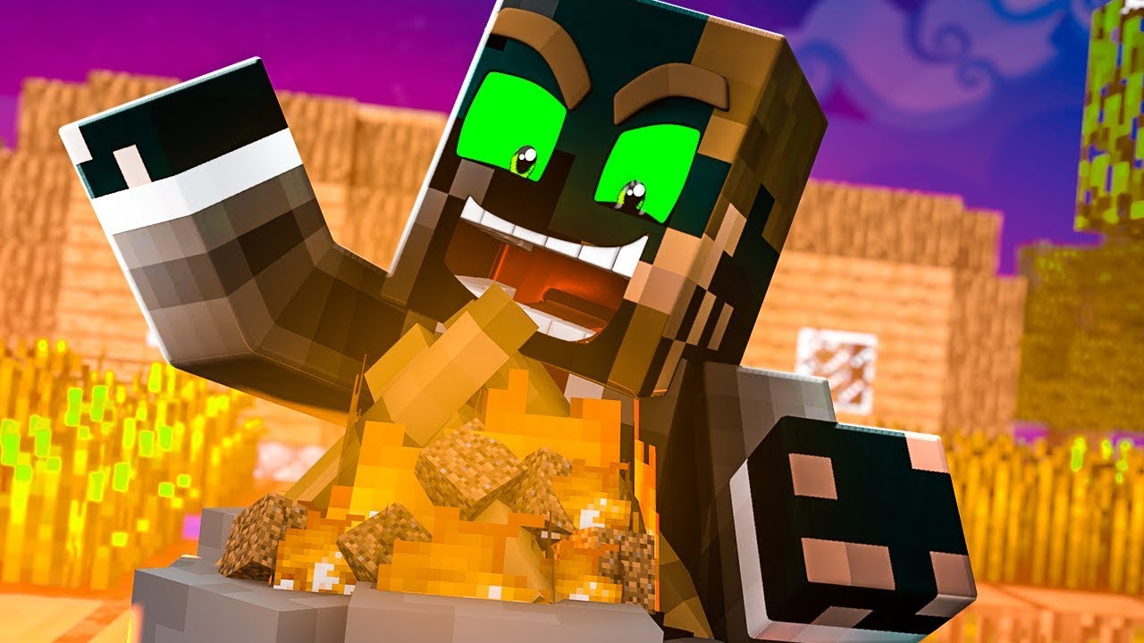 BURNING All of the DIRT on Camp MINECRAFT YouTube