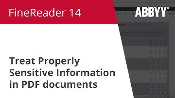 FineReader 14 How To: Treat Properly Sensitive Information in PDF documents