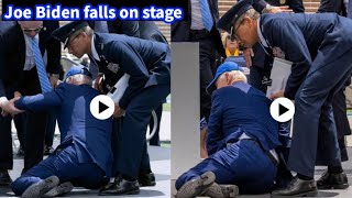 Joe Biden Falls On Stage At Air Force Academy Graduation Biden Falls On Stage