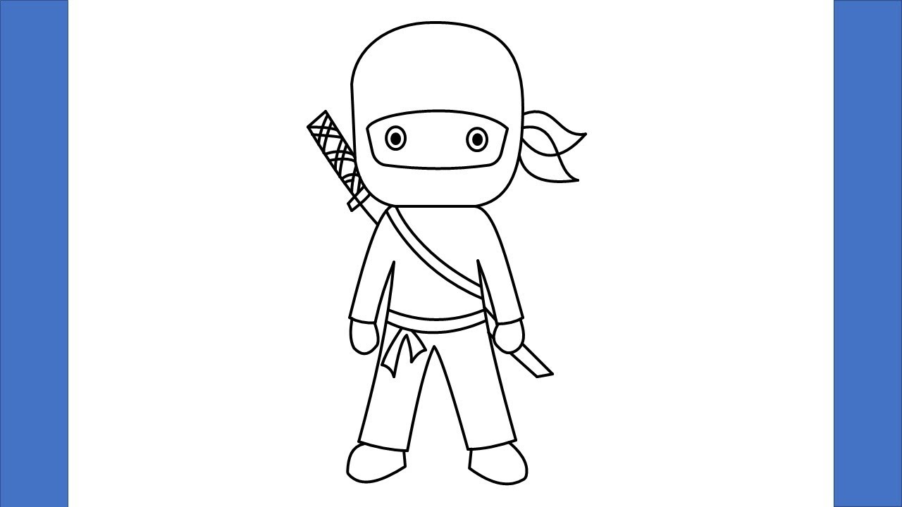 COMO DESENHAR NINJA, PASSO A PASSO, DESENHO FÁCIL/HOW TO DRAW NINJA, STEP  BY STEP, EASY DRAWING 