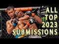 All top submissions 2023 in mma