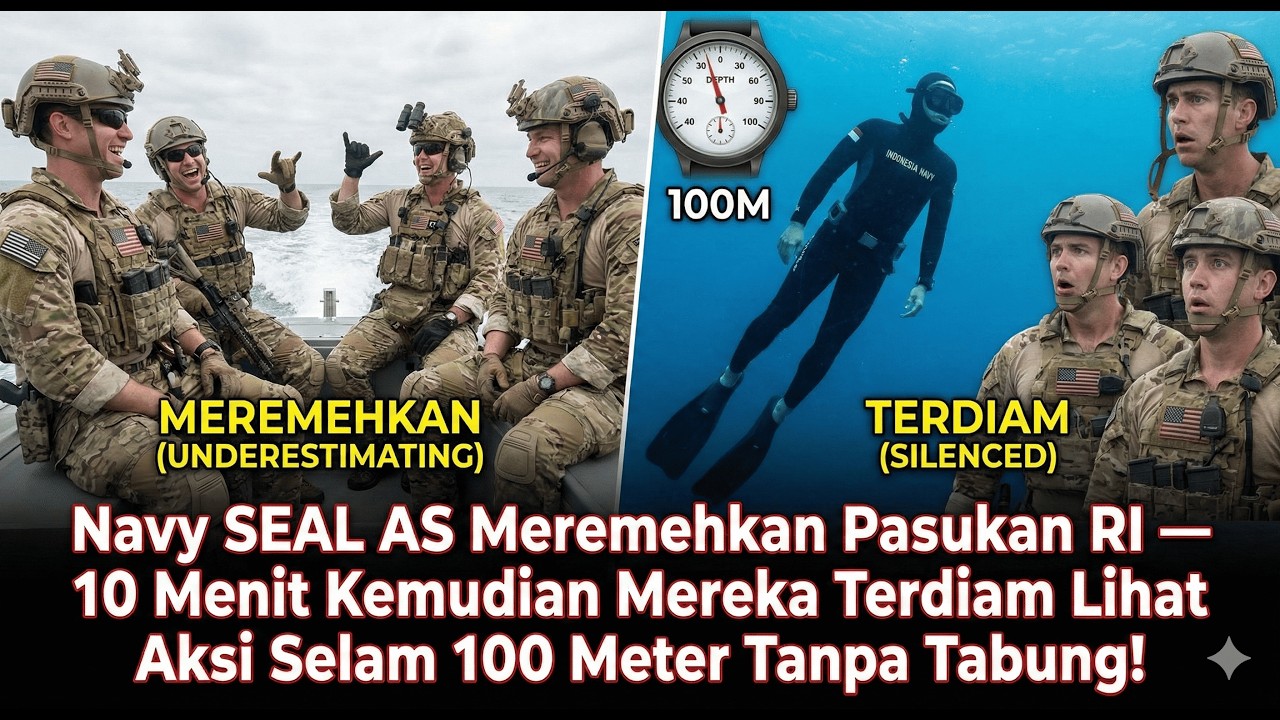 “Navy SEAL AS remehkan pasukan RI—10 menit kemudian terdiam lihat selam 100 m tanpa tabung!”