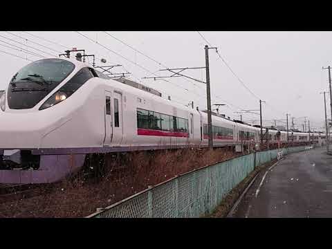 雪のE657系訓練運転