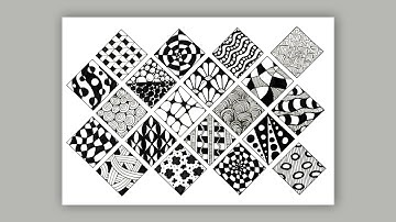 20 easy zentangle patterns for beginners ✺ Zentangle patterns step by step