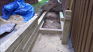 Thumbnail of Coverting Dangerous Slate Covered Walkway into Tiered Stairway