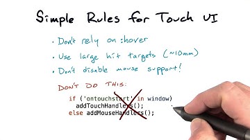 Mouse support - Mobile Web Development