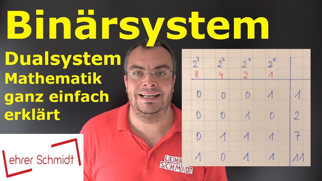  Update  Binärsystem  - Dualsystem  - ganz einfach erklärt (+ typische Aufgaben in der Mathearbeit)