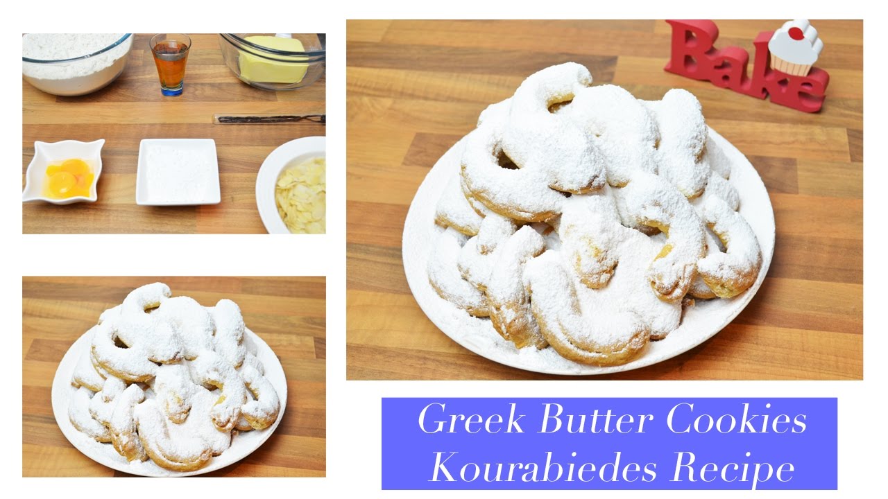 Greek Butter Cookies (Kourabiedes) EASY Recipe Κουραμπιέδες YouTube