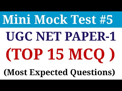 UGC NET Paper 1 Mini Mock Test | UGC/ NTA NET PAPER-1 MCQs | Ugc net Most Expected Question for 2021