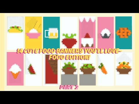 Minecraft How to make 14 Cute Food Banners Designs Craftable Survival-Friendly JAVA Part 2