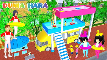 Thumbnail of Yuta Builds a Pool on Top of a Camping Van | Baby Celine Hara Can't Swim 😱 | Sakura School Simulator