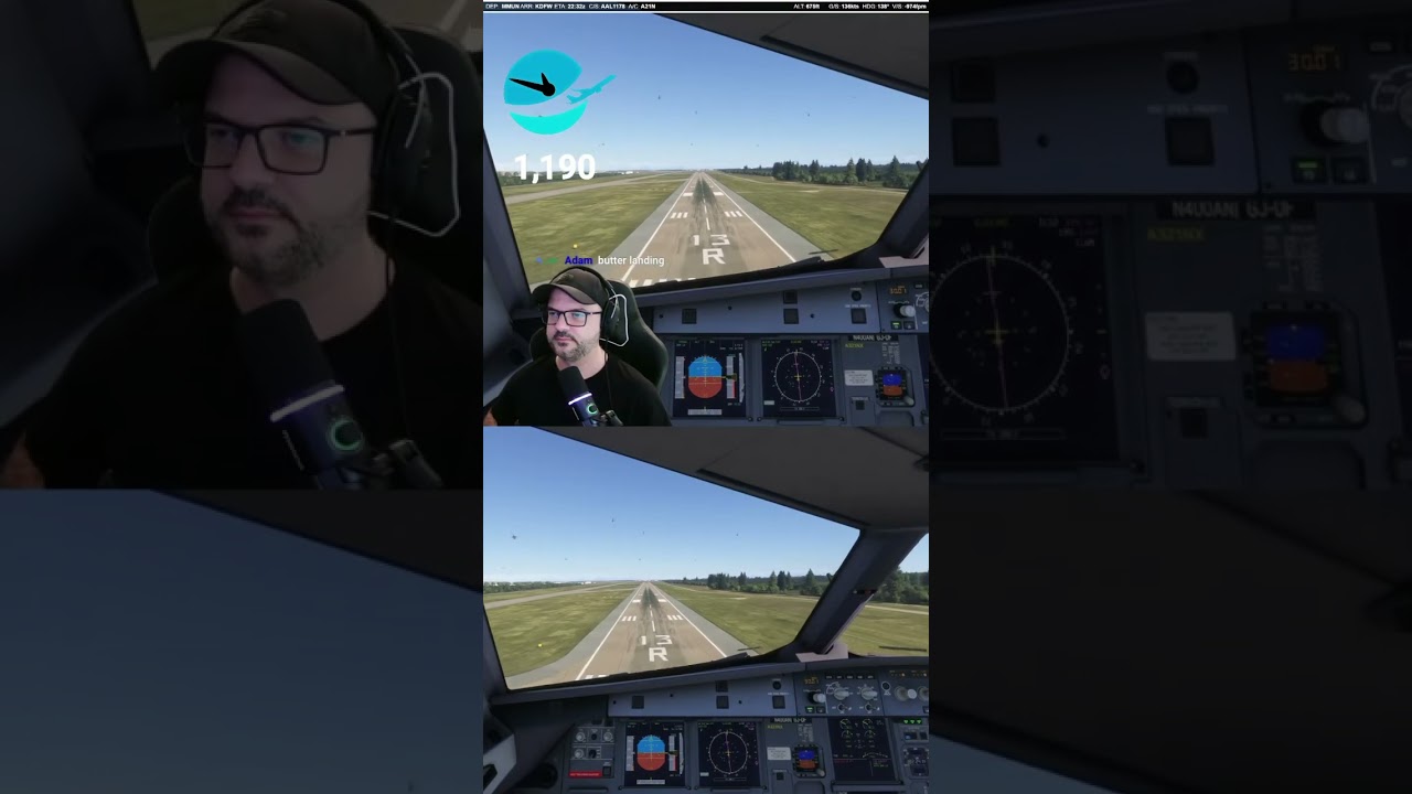 FSLABS A321Neo landing. 