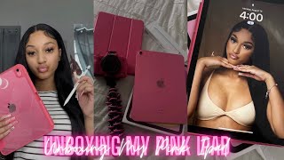PINK Ipad 10th Generation Unboxing + Apple Pencil \& Accessories