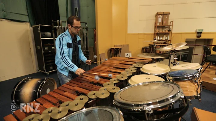 APO's Eric Renick performs Rautavaara's percussion...