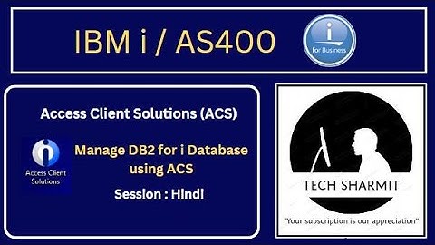 IBMi (AS400) - Managing DB2 database using ACS | access client solutions | as400 tutorial beginners