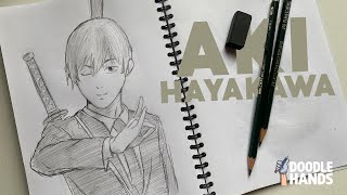 how to draw aki chainsaw man - anime art