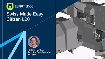 Swiss CNC Programming Made Easy | Citizen L20 Demo with ESPRIT EDGE