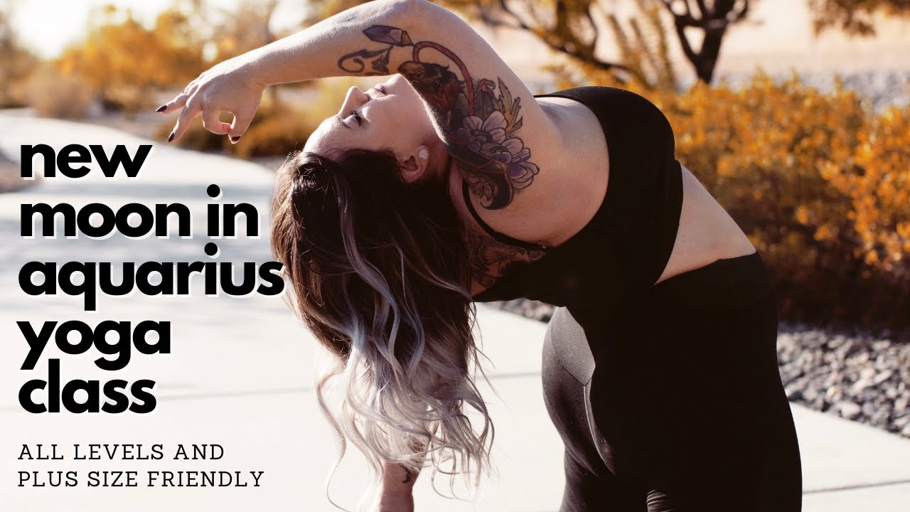 NEW MOON IN AQUARIUS YOGA CLASS ♒️ ALL LEVELS FRIENDLY - YouTube
