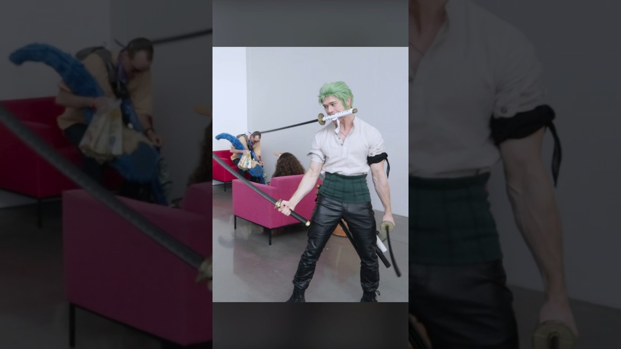 Zoro's Three Sword Style vs Deadpool's Three Sword Style ⚔️ #deadpool #onepiece #cosplay