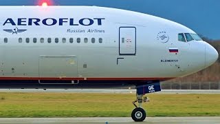 : [FullHD] Aeroflot Boeing 777-300(ER) landing & takeoff at Geneva/GVA/LSGG