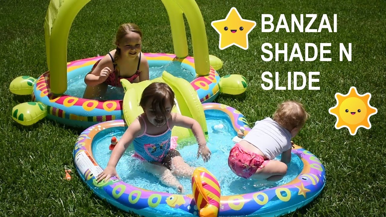 Shade-N-Slide Turtle Splash Pool by Banzai