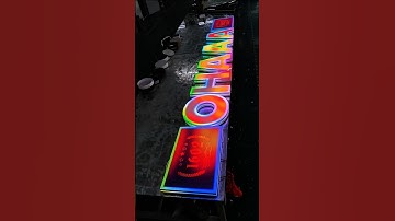 This LED signboard will change colour by itself! #sign #signage #design #signagedesign