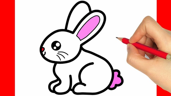 HOW TO DRAW AN EASTER BUNNY EASY DRAWING EASY AND FOFO - Drawing