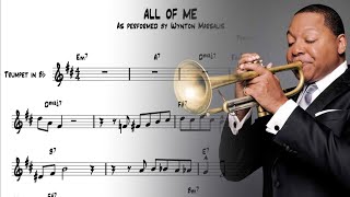 Wynton Marsalis All of Me Trumpet Solo Transcription