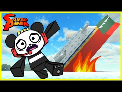 Roblox Escape the Cruise Ship Obby IT'S THE CRACKEN Let's Play with Combo Panda