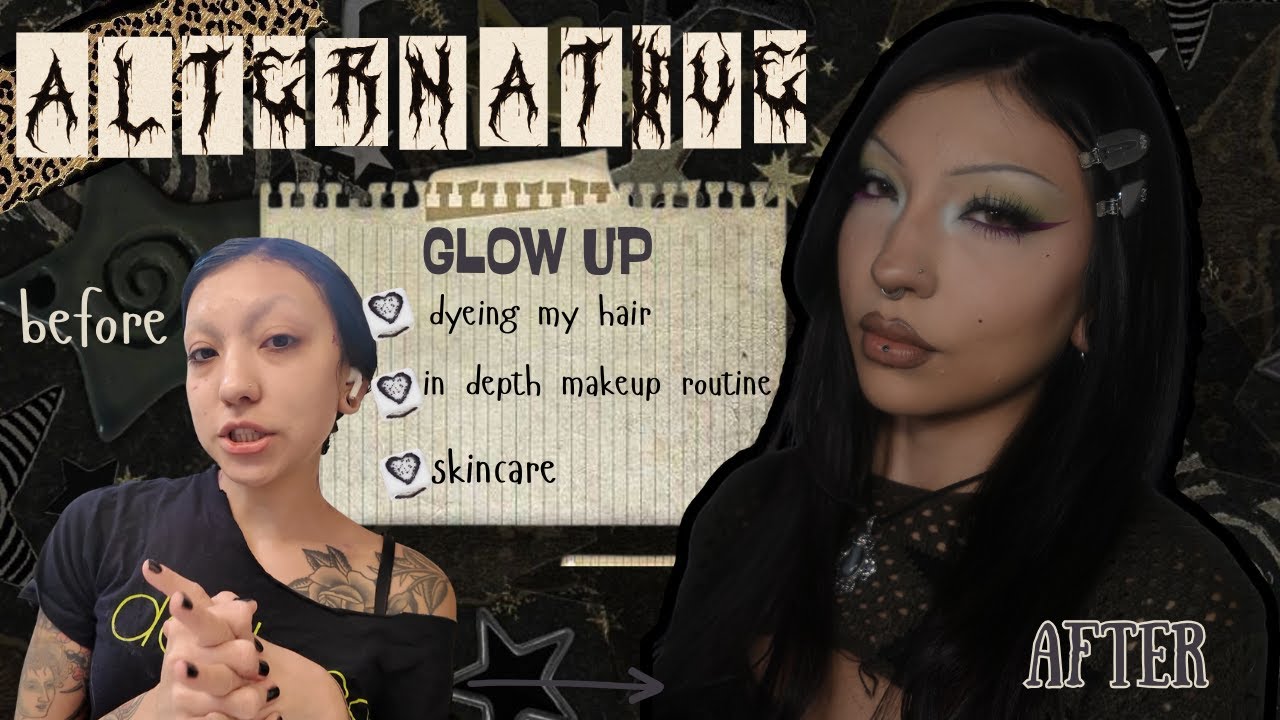 АЛЬТЕРНАТИВНЫЙ СИЯНИЕ ДЛЯ ЗИМЫ (ОКРАШИВАНИЕ ВОЛОС, ПОДРОБНЫЙ УРОК ПО МАКИЯЖУ + УХОД ЗА КОЖЕЙ.)