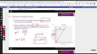 Module 2 Topic 1 Lesson 1.2 Activity 2.5 Describing Linear Equations