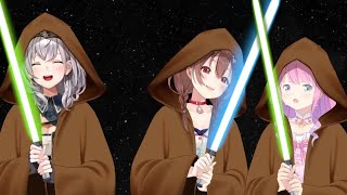 Who The Heck Gave The Baby A Lightsaber? Star Wars X Hololive Collab Ft. Noel Korone And Luna