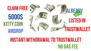 Claim 5000 Kitty Coin airdrop it is completely free No gas fee