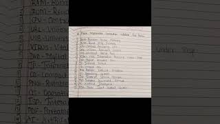 Most Important Computer Related Full Forms l Computer Related Full Forms l #shortsfeed #fullforms l