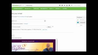 How to select a template for an email broadcast in Infusionsoft