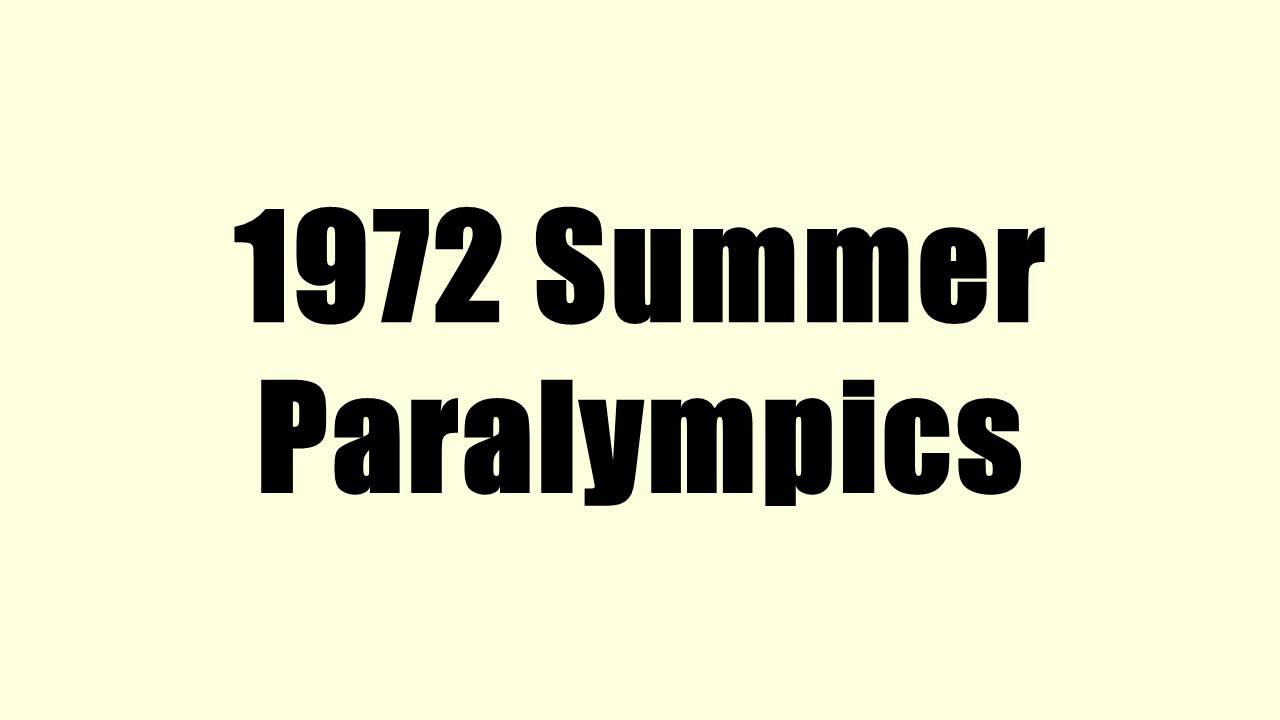 コレクション OLYMPIC PARALYMPIC 1972 Summer Paralympics - YouTube