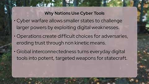 How Do Nations Use Cyber Attacks For Geopolitical Aims?