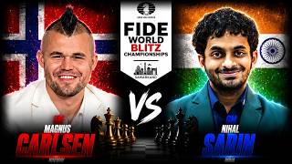 GM Magnus Carlsen vs GM Nihal Sarin | World Blitz Championships screenshot 3