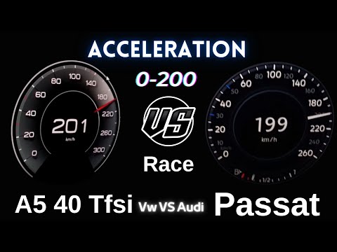 Hız Denme 0-200 Vw Passat B8 2 0 Tdi 190 Hp VS Audi A5 Sportback 40 TFSI 2.0T 190 Hp acceleration