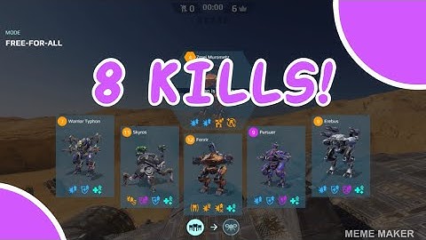 FFA Victory - War Robots Gameplay (Pursuer, Fenrir, Warrior Typhon)