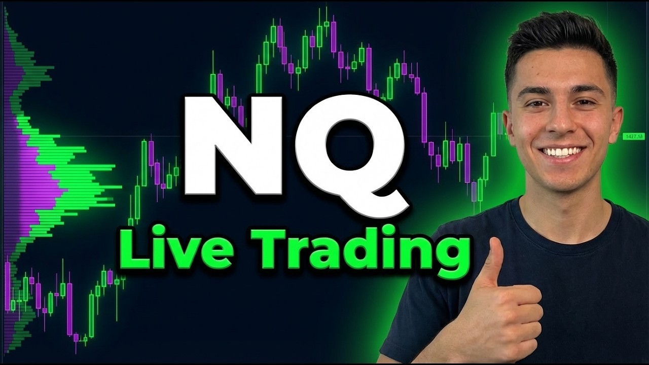 Trading Auction Market theory with order flow NQ live - YouTube