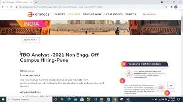 Amdocs Off Campus Drive For Freshers | TBO Analyst -2021 Non Engg. Off Campus Hiring-Pune|#Offcampus