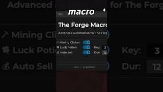 *BEST* The Forge MACRO (AUTO SELL, AUTO MINE, AUTO DRINK) | How to Use The Forge Macro #theforge