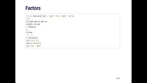 Data Types   Factors   Johns Hopkins University   Coursera