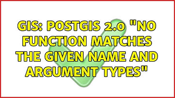 GIS: PostGIS 2.0 "No function matches the given name and argument types"