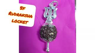 Rudraksha Bead Pendant | Silver Rudraksha Locket | Silver Soolam Locket | Handmade Design