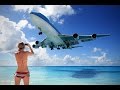 Crazy landings at princess juliana airport  st marteen sxm