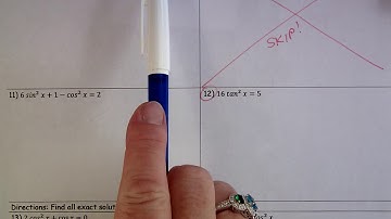 PreCalculus 11-5: Solving Trigonometric Equations Practice Examples