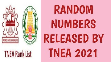 RANDOM NUMBERS RELEASED BY TNEA ON yesterday (25/8/2021) #tnea #ajmathematicaltutor